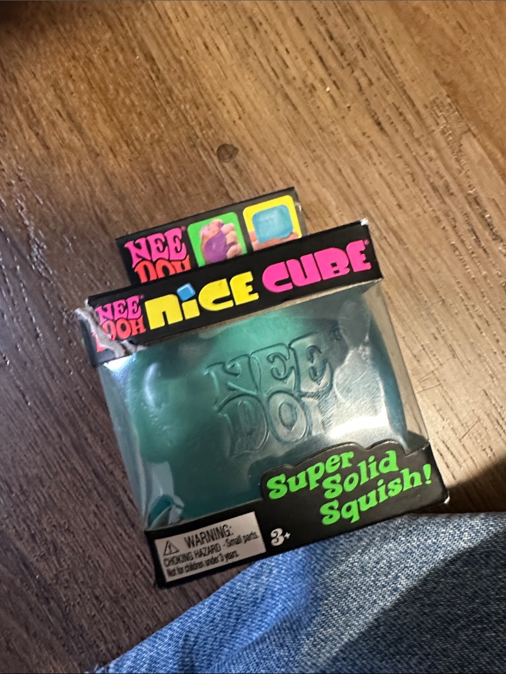 NEE DOH Nice Cube Squishy Toy in Blue